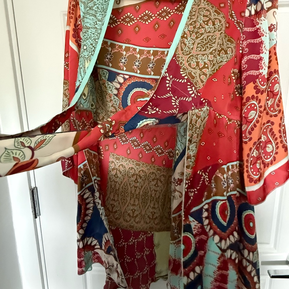 CAbi Multicolor Patchwork Cape - image 6